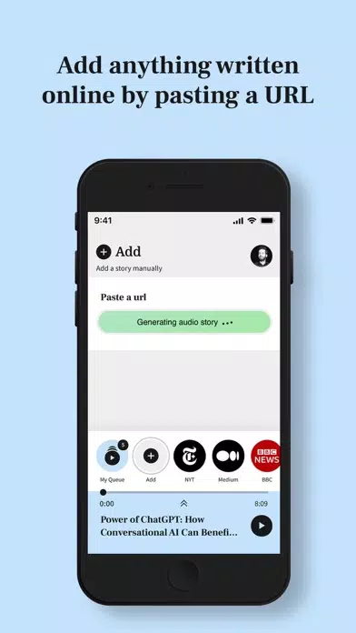 Screenshot di My Queue - Listen to articles