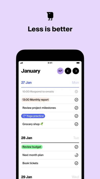 ภาพหน้าจอของ Tweek: Minimal To Do List
