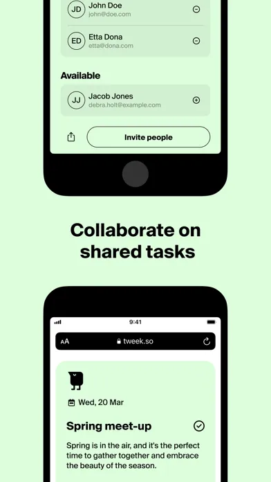 ภาพหน้าจอของ Tweek: Minimal To Do List