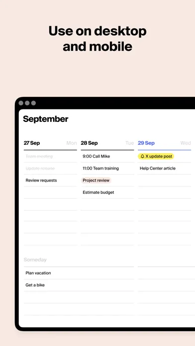 ภาพหน้าจอของ Tweek: Minimal To Do List