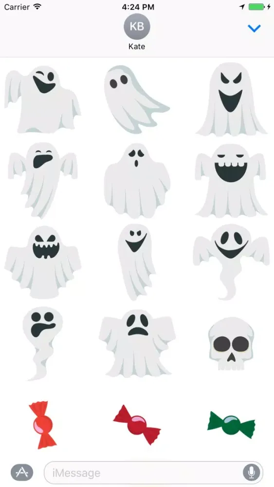 Halloween Ghosts Stickers Ekran Görüntüleri