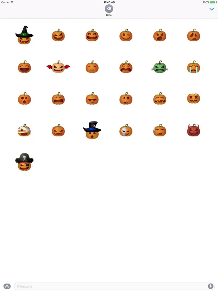 Halloween Pumpkins Stickers 2 iPad  স্ক্রিনশট