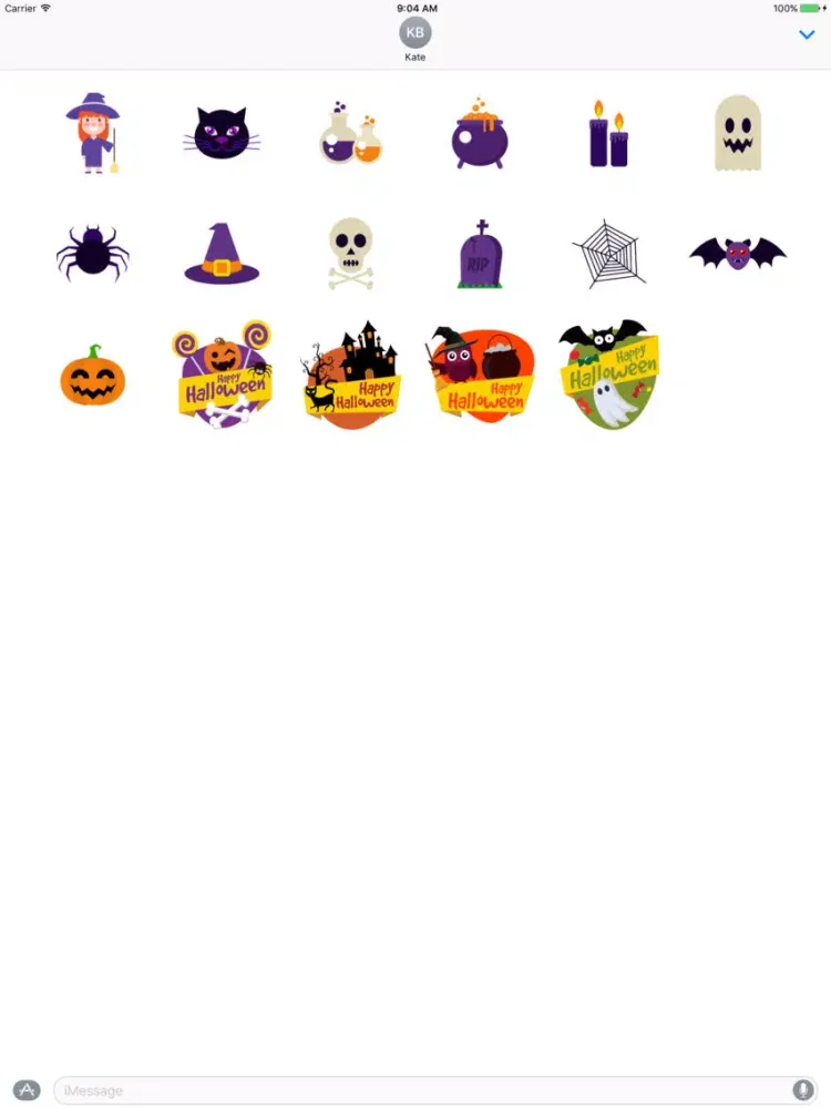 Tangkapan skrin Happy Halloween Party Stickers iPad 
