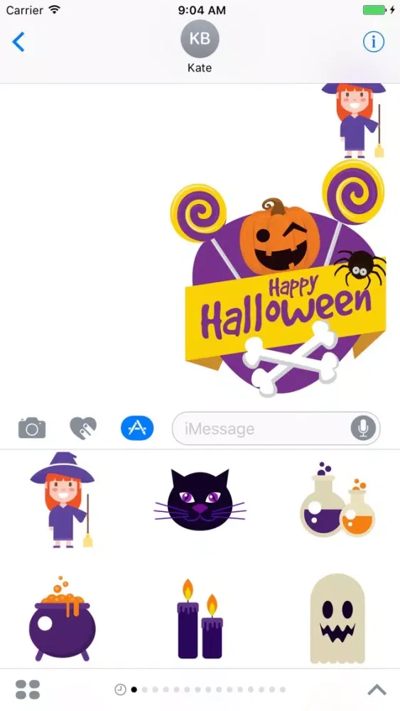 Tangkapan skrin Happy Halloween Party Stickers