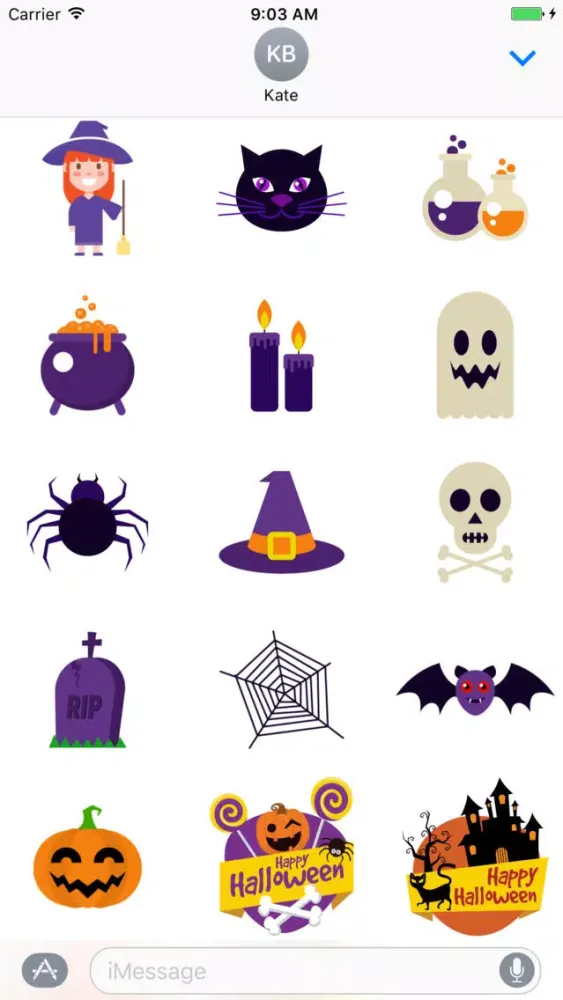 Tangkapan skrin Happy Halloween Party Stickers
