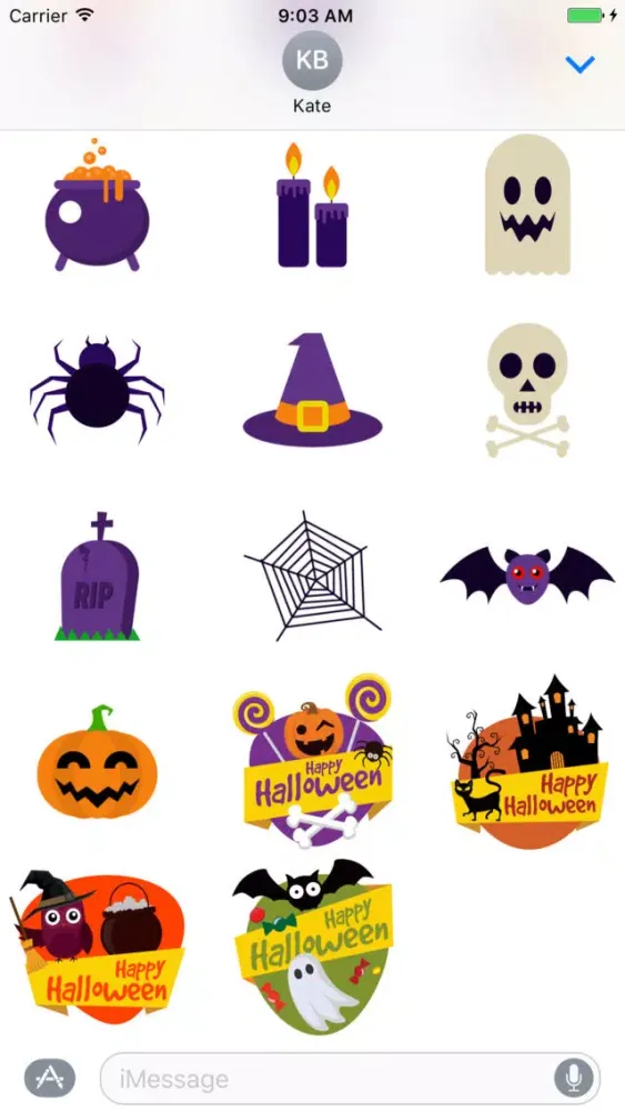 Tangkapan skrin Happy Halloween Party Stickers