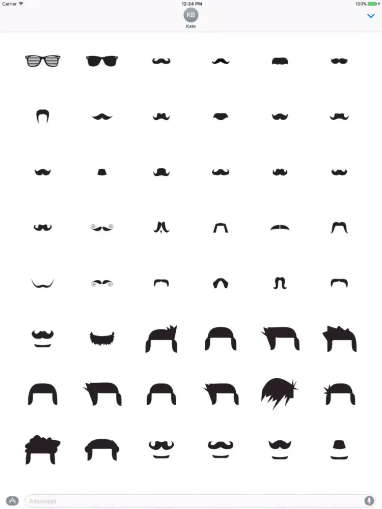 Ảnh chụp màn hình của Hipster Style Stickers iPad 