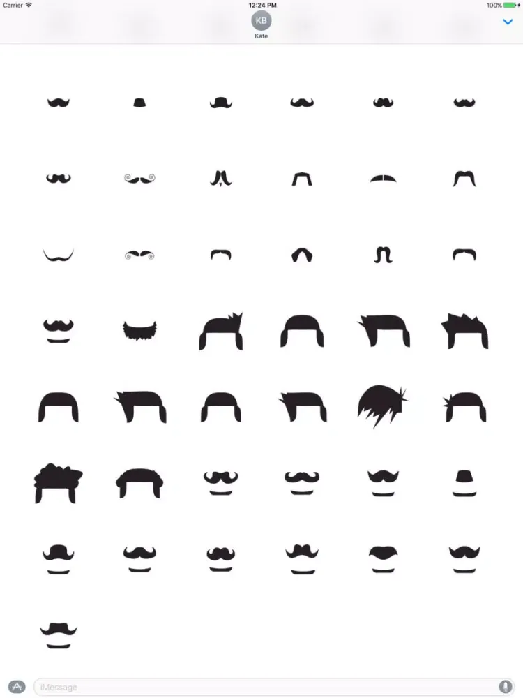 Ảnh chụp màn hình của Hipster Style Stickers iPad 