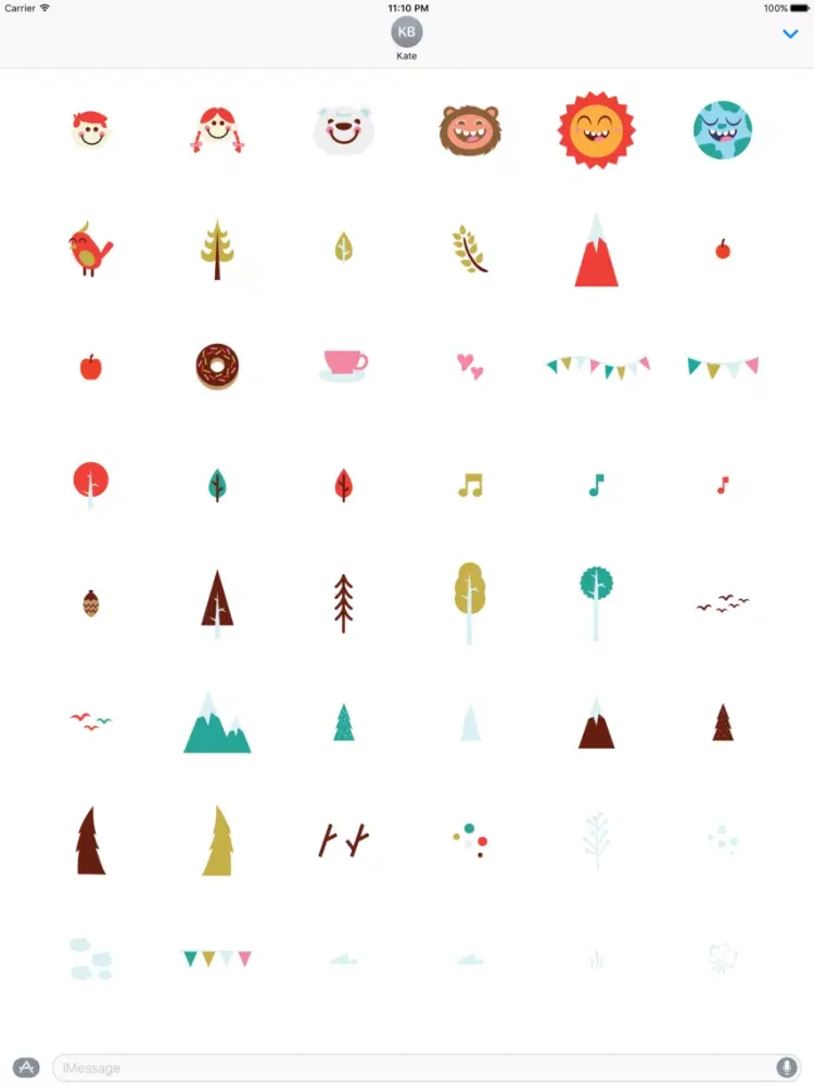 Scandi Kinder 45+ Stickers iPad  Screenshots