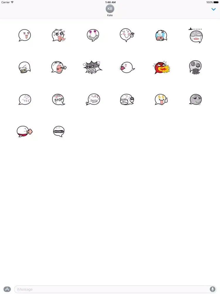 Speebble Stickers iPad Screenshots