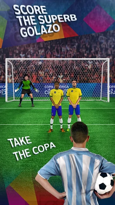 Capturas de tela do Free kick challenge - Copa America 2015 edition