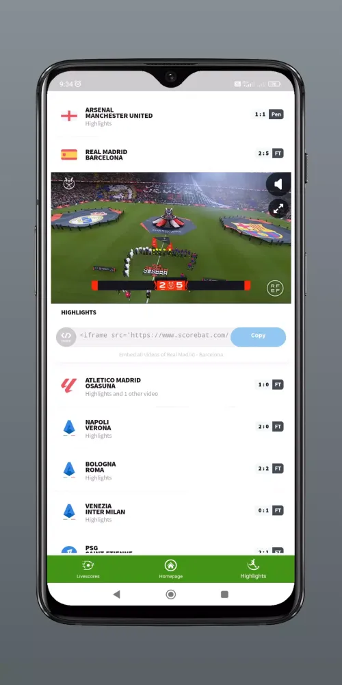 Soccer Live Score應用截圖