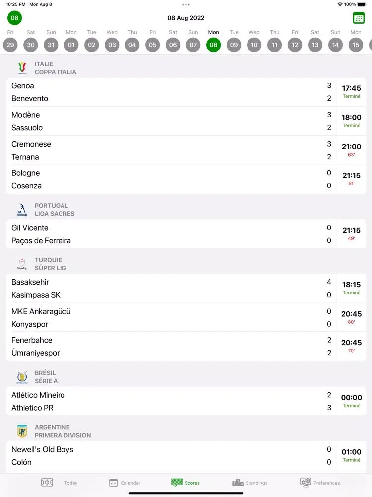 Capturas de tela do Foot TV UK iPad 