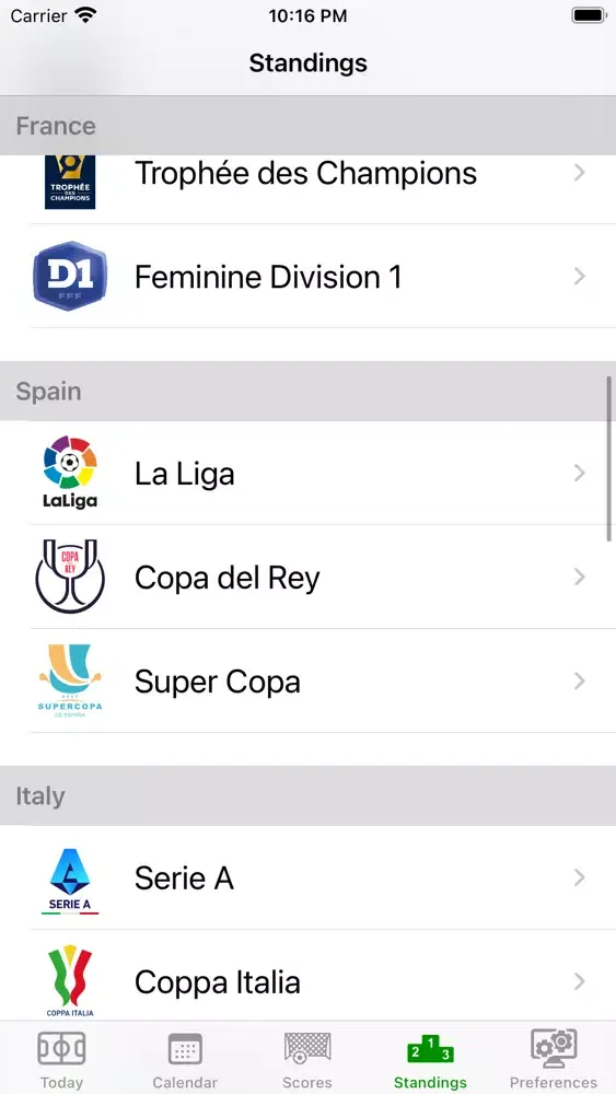 Capturas de tela do Foot TV UK