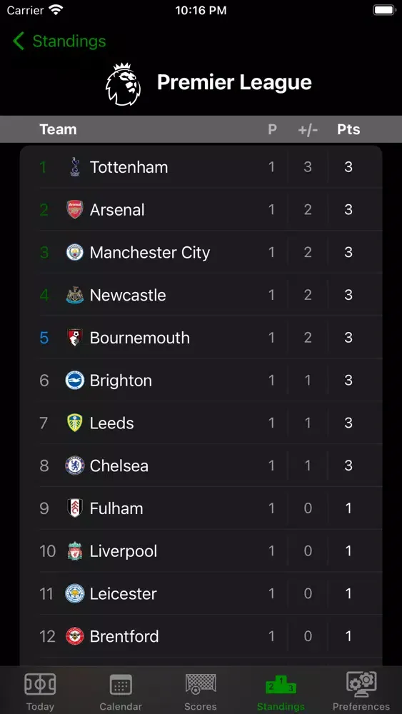 Capturas de tela do Foot TV UK
