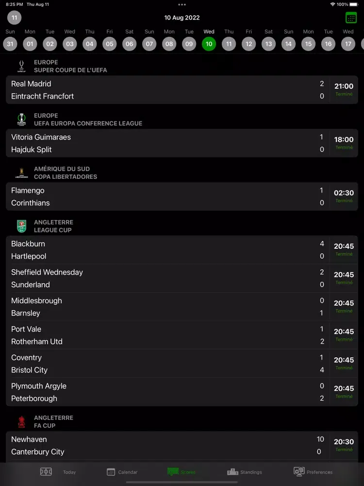 Capturas de tela do Soccer TV US iPad 