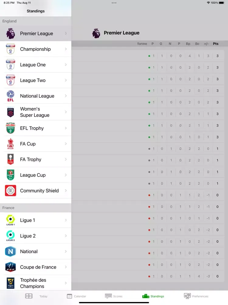 Capturas de tela do Soccer TV US iPad 