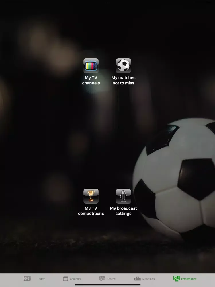 Capturas de tela do Soccer TV US iPad 