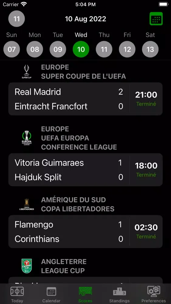 Capturas de tela do Soccer TV US