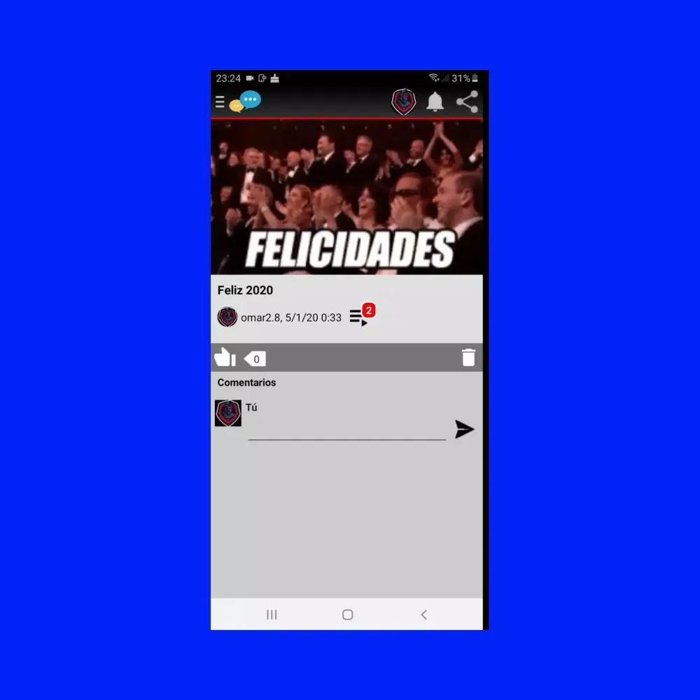 Capturas de tela do Social red