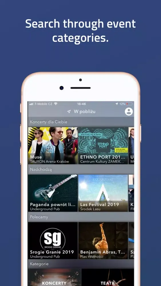 Screenshot di Where. Events next to you