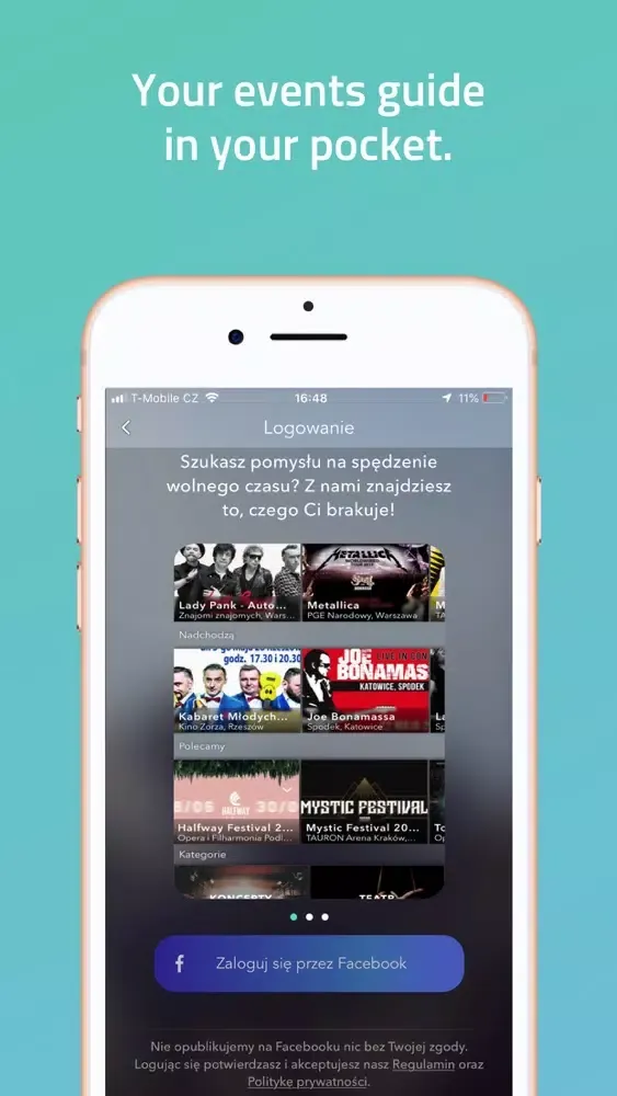 Screenshot di Where. Events next to you