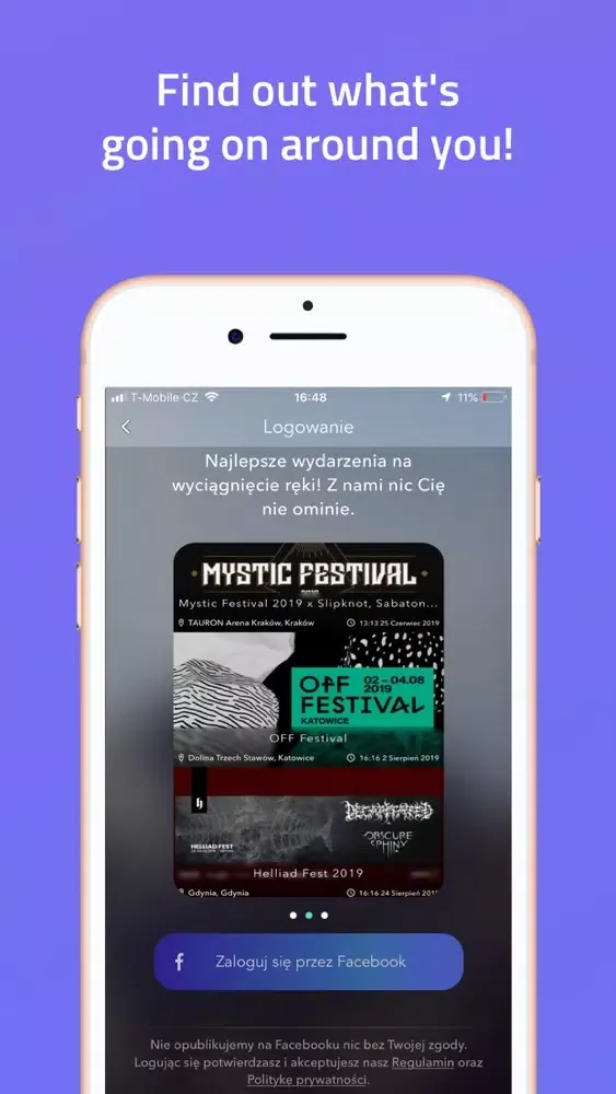Screenshot di Where. Events next to you