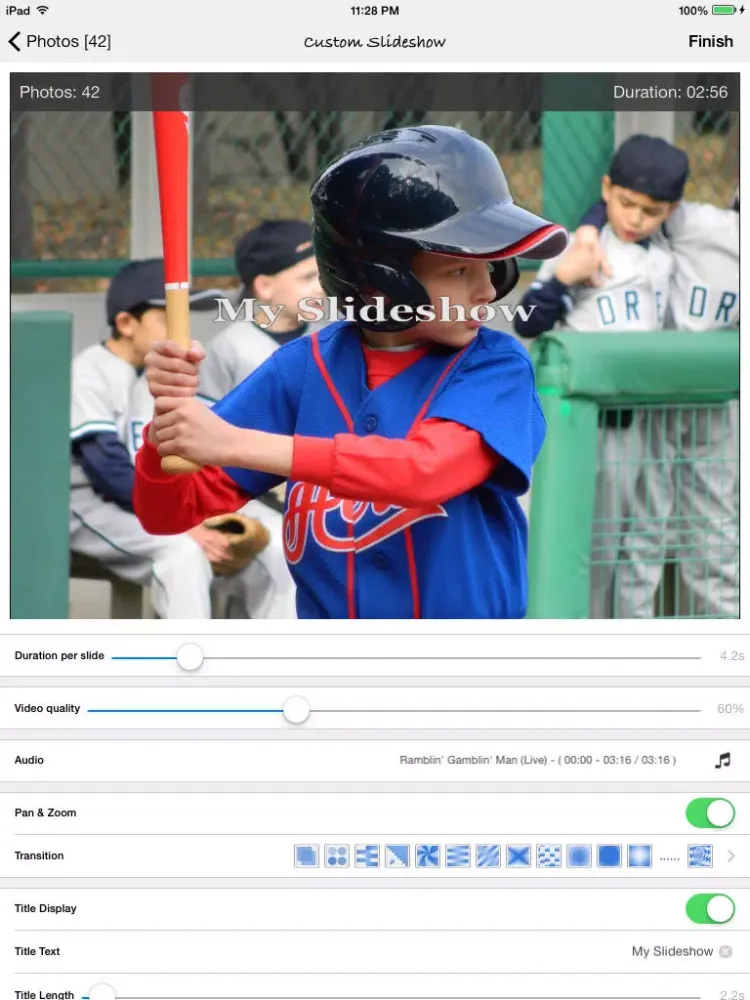 SlideshowCast Free – Make Photo Video Music Slideshow & Cast on TV through Chromecast iPad 应用截图