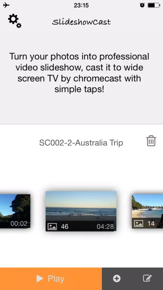 SlideshowCast Free – Make Photo Video Music Slideshow & Cast on TV through Chromecast应用截图