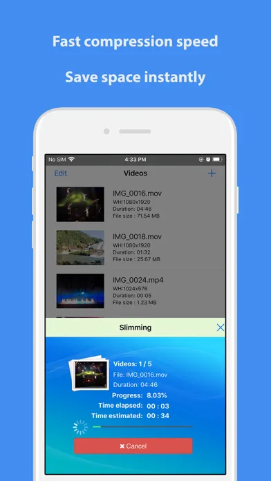 Video Slimmer App स्क्रीनशॉट