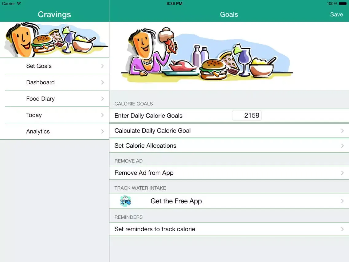 Capturas de pantalla de Sodium Cravings – Control blood pressure with Sodium Tracker that manages salt food craving and enables healthy food choices iPad 