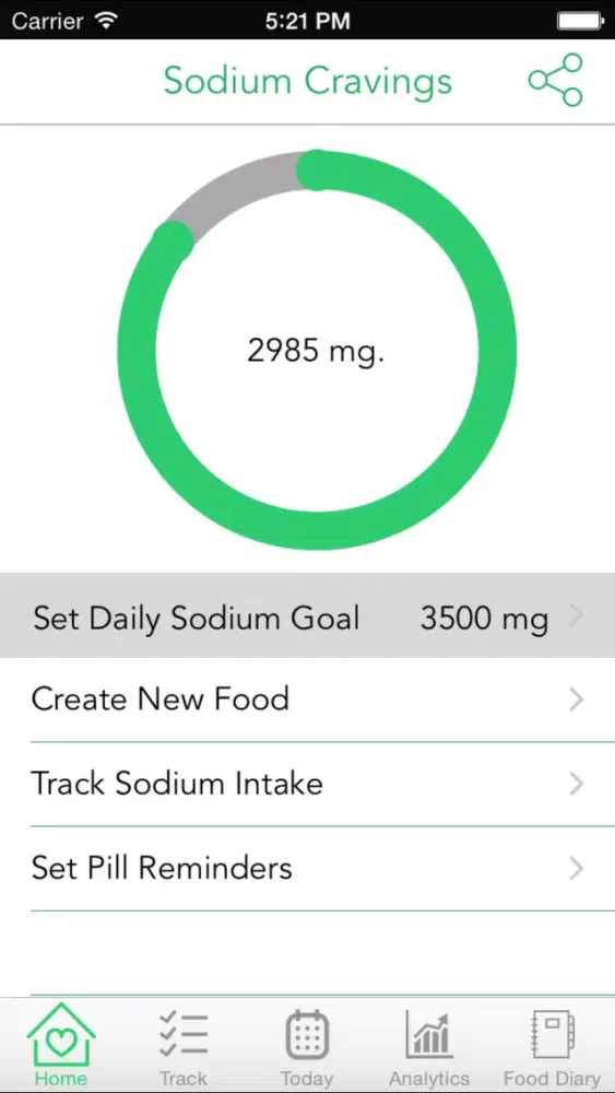 Capturas de pantalla de Sodium Cravings – Control blood pressure with Sodium Tracker that manages salt food craving and enables healthy food choices