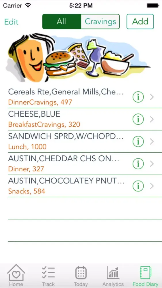 Capturas de pantalla de Sodium Cravings – Control blood pressure with Sodium Tracker that manages salt food craving and enables healthy food choices