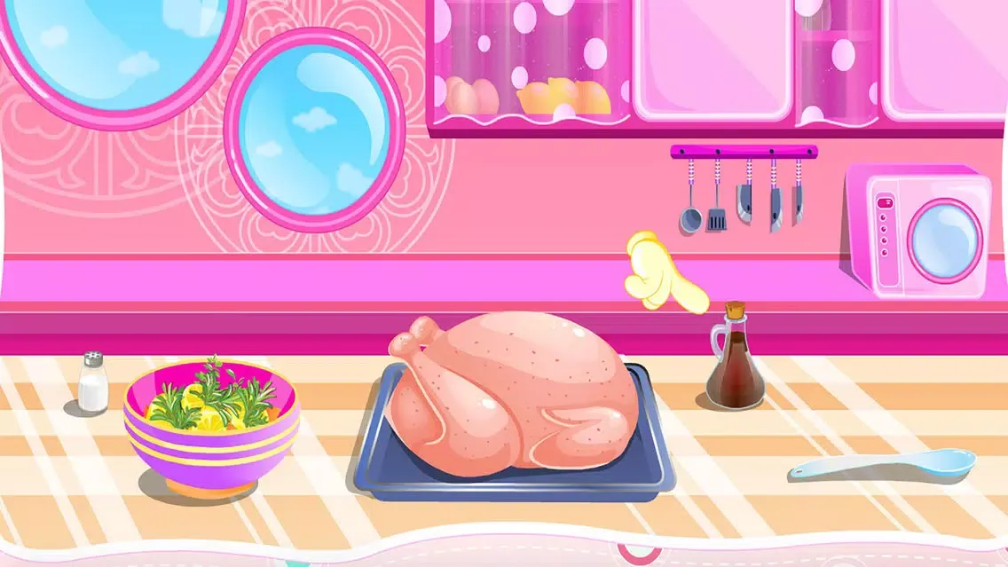 Zrzuty ekranu sofia cooking chicken Maker Cooking Games for girl