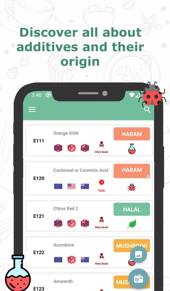 TagHalal food Scan Ingredients Screenshots