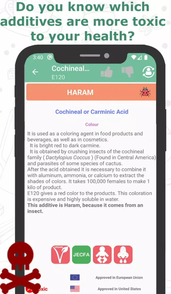 TagHalal food Scan Ingredients Screenshots