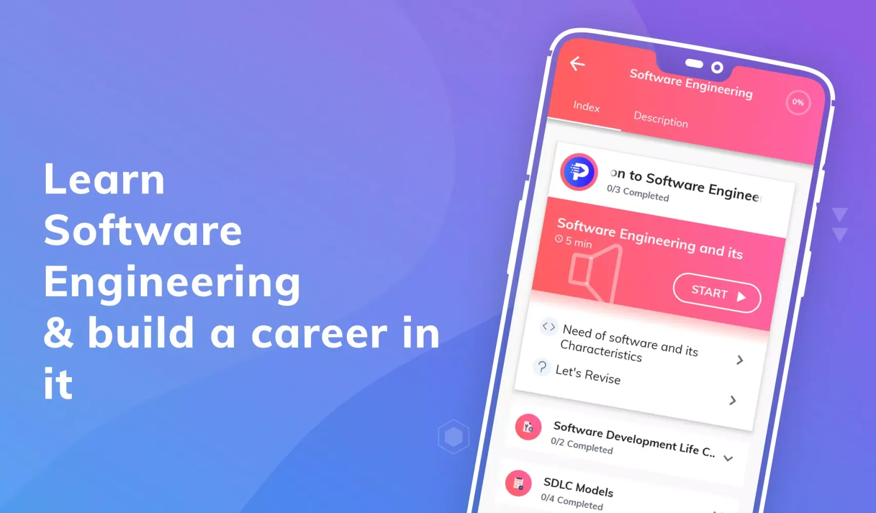 Captures d'écran de Learn Software Engineering