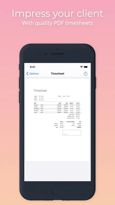 Zrzuty ekranu Time Tracker: Manage your time