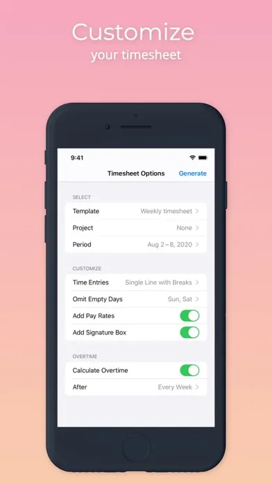 Zrzuty ekranu Time Tracker: Manage your time