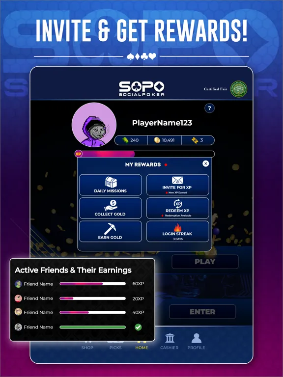 Captures d'écran de SoPo - Social Poker iPad 