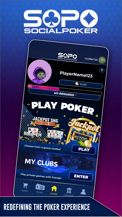 Captures d'écran de SoPo - Social Poker