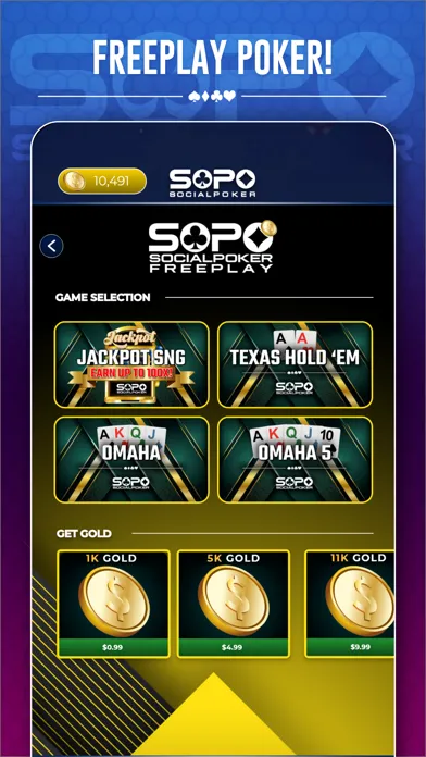 Captures d'écran de SoPo - Social Poker
