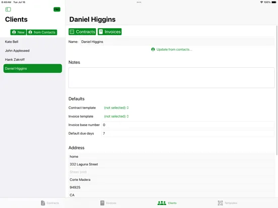 Screenshot di OOTB Contractor iPad 