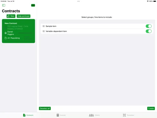 Screenshot di OOTB Contractor iPad 