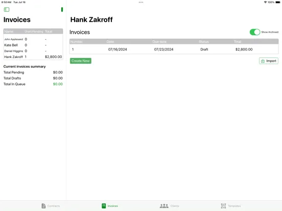 Screenshot di OOTB Contractor iPad 