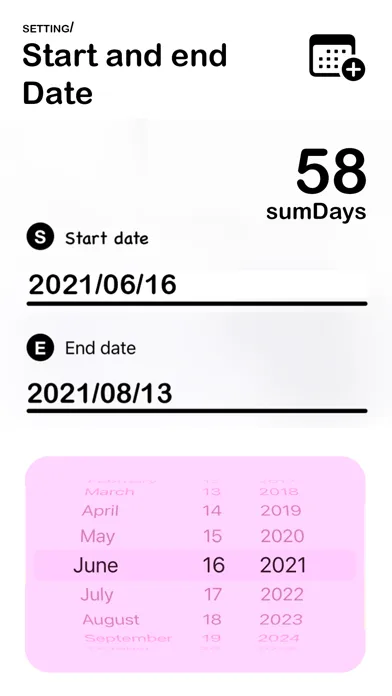 Tangkapan layar DaysCount - countdown days