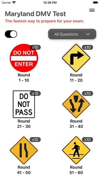 Maryland DMV Test 2024 Screenshots
