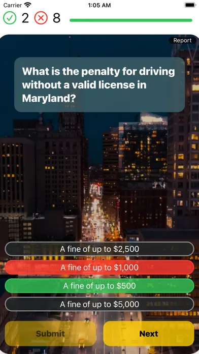 Maryland DMV Test 2024 Screenshots