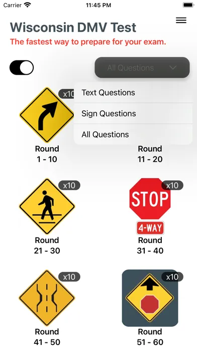 Wisconsin DMV Test 2024 prep应用截图