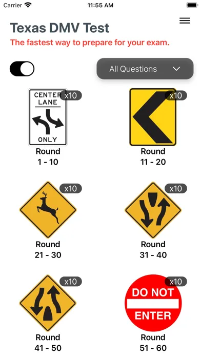 Capturas de tela do Texas DMV Test 2024